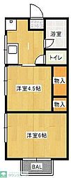 瑞穂コーポ 2Kの間取図画像