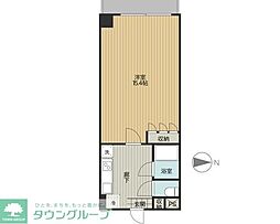 けやきヒルズ南町 1Kの間取図画像