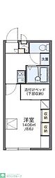 レオパレスグランデトミオカ 1Kの間取図画像