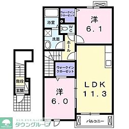リュブミラーカ3 2LDKの間取図画像