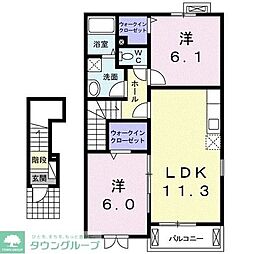 リュブミラーカ3 2LDKの間取図画像