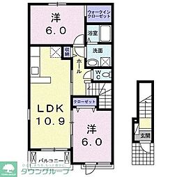 Color 2LDKの間取図画像
