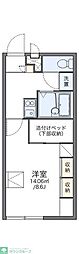 レオパレスCROWN 1Kの間取図画像