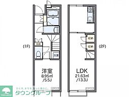 レオネクスト明神 1LDKの間取図画像