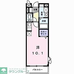 エクセレント ワンルームの間取図画像