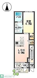 グランディオ 1LDKの間取図画像