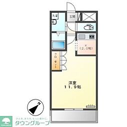 エスポアール ワンルームの間取図画像