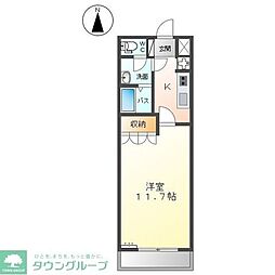ファイブテン 1Kの間取図画像