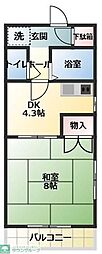 セイユーコーポ 1DKの間取図画像