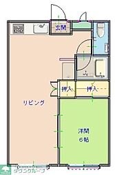 エクセルマンション 1LDKの間取図画像