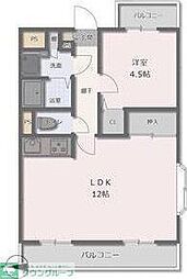 ダイアパレス前橋元総社 1LDKの間取図画像