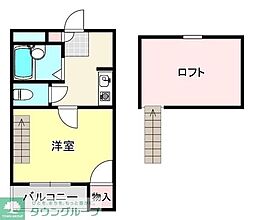 セイラBOX東貝沢A 1Kの間取図画像