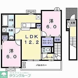 ロイヤルホースB 2LDKの間取図画像