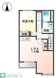 ピゴ 1LDKの間取図画像