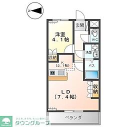 ルミエール 1LDKの間取図画像