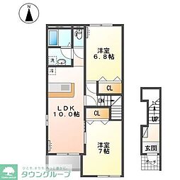 グレーシア 2LDKの間取図画像