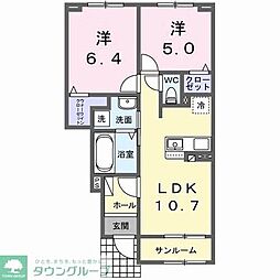 ベル プレマ 2LDKの間取図画像