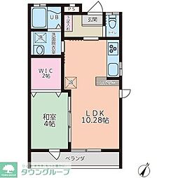 緑町ハイツ 1LDKの間取図画像