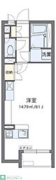 リュミエール2 ワンルームの間取図画像