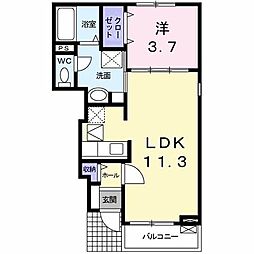 ノーヴァ 1LDKの間取図画像