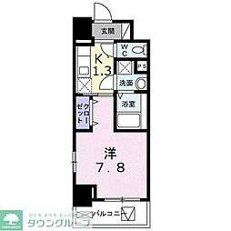 グランシャトル高崎 1Kの間取図画像