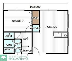 AvantiMaison 1LDKの間取図画像