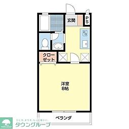 アウローラ 1Kの間取図画像