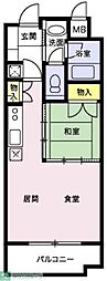 高砂ビル高砂ハイツ 1LDKの間取図画像