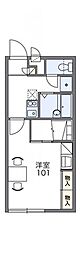 レオパレスひばり野 1Kの間取図画像
