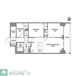 CLASSEUM高崎 2SLDKの間取図画像
