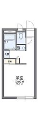 レオパレスグレイス2 1Kの間取図画像