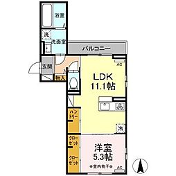 Avance 1LDKの間取図画像
