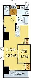 シエルエックス 1LDKの間取図画像