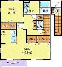 32GATE 1LDKの間取図画像