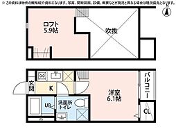 ベーネポラリス 1Kの間取図画像
