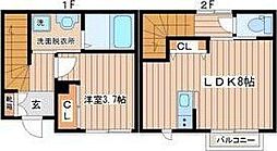 ヴィラ北仙台 1LDKの間取図画像