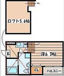 ステージ荒巻 1Kの間取図画像