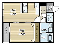 仮)台原3丁目新築アパート 1LDKの間取図画像