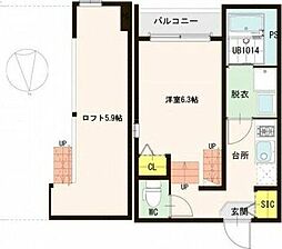 ハーモニーテラス葉山2 1Kの間取図画像