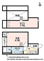 シャンテスクエア保春院前丁1 1Kの間取図画像