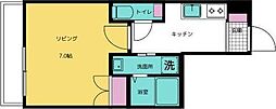 ピュアステージ八幡 1Kの間取図画像