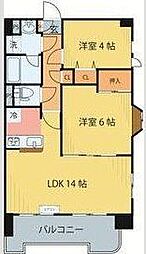 LaCasaMia 2LDKの間取図画像