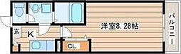 クレフラスト北山駅前 1Kの間取図画像