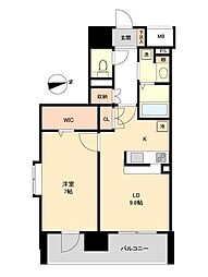 レジディア榴岡East 1LDKの間取図画像