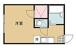 センチュリー22 1Kの間取図画像