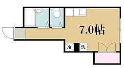 台原9 ワンルームの間取図画像