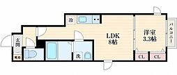 ドミール宮町 1LDKの間取図画像