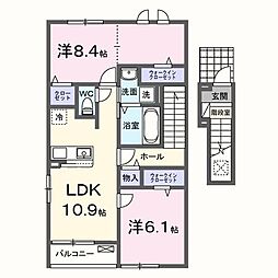 シエルグランデ 2LDKの間取図画像