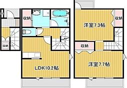APT K III 2LDKの間取図画像