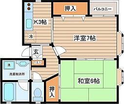 ドェルショウ 2Kの間取図画像